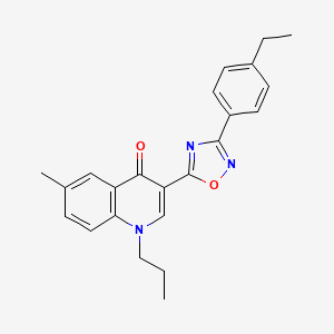 molecular formula C23H23N3O2 B2694172 3-[3-(4-乙基苯基)-1,2,4-噁二唑-5-基]-6-甲基-1-丙基喹啉-4(1H)-酮 CAS No. 1326918-63-1