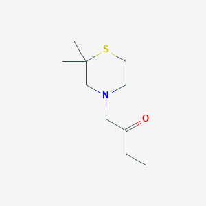 molecular formula C10H19NOS B2694197 1-(2,2-二甲基硫代吗啉-4-基)丁酮 CAS No. 1595574-27-8