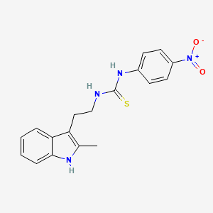 molecular formula C18H18N4O2S B2694201 1-(2-(2-methyl-1H-indol-3-yl)ethyl)-3-(4-nitrophenyl)thiourea CAS No. 847388-79-8