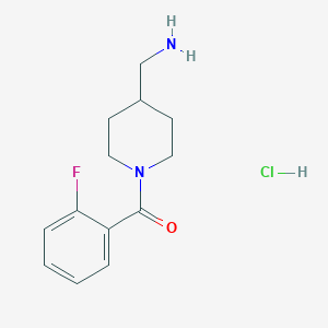 molecular formula C13H18ClFN2O B2694213 [4-(Aminomethyl)piperidin-1-yl](2-fluorophenyl)methanone hydrochloride CAS No. 1286274-11-0