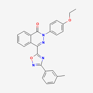 molecular formula C25H20N4O3 B2694216 2-(4-乙氧基苯基)-4-(3-(间甲苯)-1,2,4-噁二唑-5-基)邻苯二噁嗪-1(2H)-酮 CAS No. 1291862-53-7