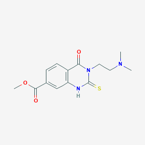 molecular formula C14H17N3O3S B2694219 Methyl 3-(2-(dimethylamino)ethyl)-4-oxo-2-thioxo-1,2,3,4-tetrahydroquinazoline-7-carboxylate CAS No. 451465-65-9