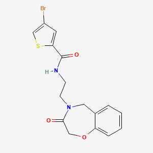 4-bromo-N-(2-(3-oxo-2,3-dihydrobenzo[f][1,4]oxazepin-4(5H)-yl)ethyl)thiophene-2-carboxamide