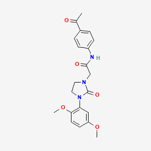 N-(4-acetylphenyl)-2-(3-(2,5-dimethoxyphenyl)-2-oxoimidazolidin-1-yl)acetamide