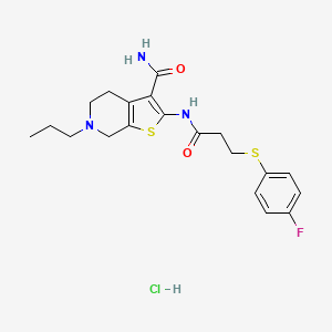 2-(3-((4-Fluorophenyl)thio)propanamido)-6-propyl-4,5,6,7-tetrahydrothieno[2,3-c]pyridine-3-carboxamide hydrochloride