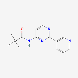 molecular formula C14H16N4O B2694242 2,2-二甲基-N-[2-(3-吡啶基)-4-嘧啶基]丙酰胺 CAS No. 866143-43-3
