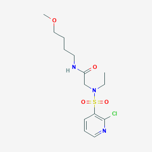 molecular formula C14H22ClN3O4S B2694253 2-(N-ethyl2-chloropyridine-3-sulfonamido)-N-(4-methoxybutyl)acetamide CAS No. 1444865-71-7