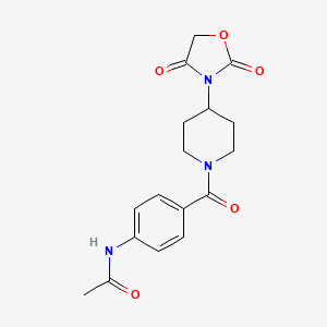 N-(4-(4-(2,4-dioxooxazolidin-3-yl)piperidine-1-carbonyl)phenyl)acetamide