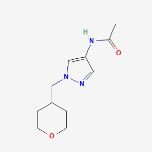 N-(1-((tetrahydro-2H-pyran-4-yl)methyl)-1H-pyrazol-4-yl)acetamide