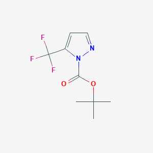 molecular formula C9H11F3N2O2 B2694269 tert-Butyl 5-(trifluoromethyl)pyrazole-1-carboxylate CAS No. 2173100-49-5