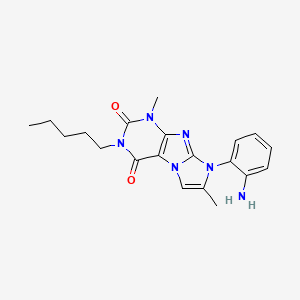 8-(2-aminophenyl)-1,7-dimethyl-3-pentyl-1H-imidazo[2,1-f]purine-2,4(3H,8H)-dione