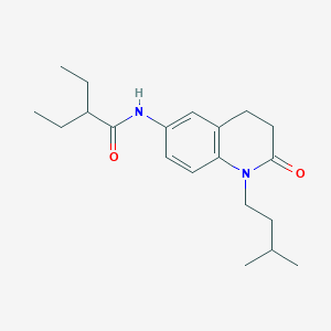 2-ethyl-N-(1-isopentyl-2-oxo-1,2,3,4-tetrahydroquinolin-6-yl)butanamide