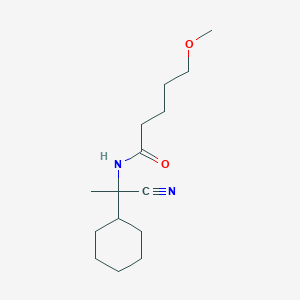 molecular formula C15H26N2O2 B2694289 N-(1-cyano-1-cyclohexylethyl)-5-methoxypentanamide CAS No. 1355812-99-5