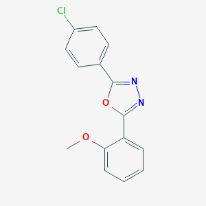 molecular formula C15H11ClN2O2 B269429 2-(4-Chlorophenyl)-5-(2-methoxyphenyl)-1,3,4-oxadiazole 