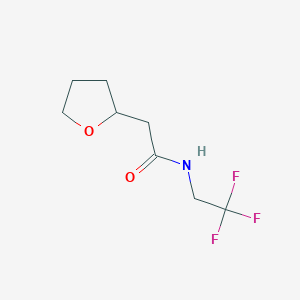 molecular formula C8H12F3NO2 B2694294 2-(tetrahydrofuran-2-yl)-N-(2,2,2-trifluoroethyl)acetamide CAS No. 2034553-06-3