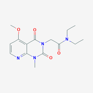 molecular formula C15H20N4O4 B2694295 N,N-二乙基-2-(5-甲氧基-1-甲基-2,4-二氧-1,2-二氢吡啶并[2,3-d]嘧啶-3(4H)-基)乙酰胺 CAS No. 941946-86-7