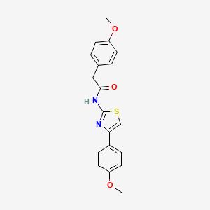 molecular formula C19H18N2O3S B2694299 2-(4-methoxyphenyl)-N-(4-(4-methoxyphenyl)thiazol-2-yl)acetamide CAS No. 679411-78-0