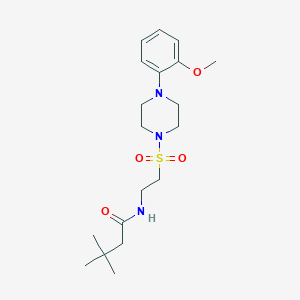 N-(2-((4-(2-methoxyphenyl)piperazin-1-yl)sulfonyl)ethyl)-3,3-dimethylbutanamide