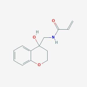 molecular formula C13H15NO3 B2694305 N-[(4-Hydroxy-2,3-dihydrochromen-4-yl)methyl]prop-2-enamide CAS No. 2361640-31-3