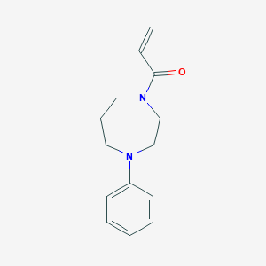 molecular formula C14H18N2O B2694307 1-(4-Phenyl-1,4-diazepan-1-yl)prop-2-en-1-one CAS No. 2179723-95-4