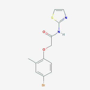 molecular formula C12H11BrN2O2S B269431 2-(4-bromo-2-methylphenoxy)-N-(1,3-thiazol-2-yl)acetamide 