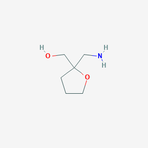 molecular formula C6H13NO2 B2694310 [2-(氨甲基)氧杂环戊-2-基]甲醇 CAS No. 2281310-47-0