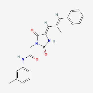 2-((Z)-4-((E)-2-methyl-3-phenylallylidene)-2,5-dioxoimidazolidin-1-yl)-N-(m-tolyl)acetamide