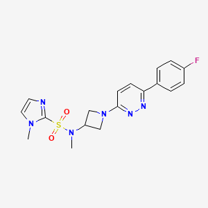 N-[1-[6-(4-Fluorophenyl)pyridazin-3-yl]azetidin-3-yl]-N,1-dimethylimidazole-2-sulfonamide