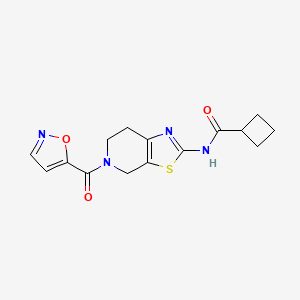 N-(5-(isoxazole-5-carbonyl)-4,5,6,7-tetrahydrothiazolo[5,4-c]pyridin-2-yl)cyclobutanecarboxamide
