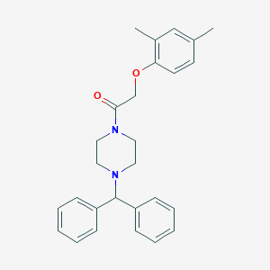 molecular formula C27H30N2O2 B269432 2-(4-Benzhydryl-1-piperazinyl)-2-oxoethyl 2,4-dimethylphenyl ether 