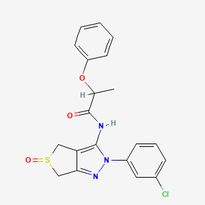 N-(2-(3-chlorophenyl)-5-oxido-4,6-dihydro-2H-thieno[3,4-c]pyrazol-3-yl)-2-phenoxypropanamide