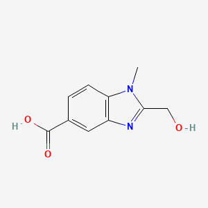 molecular formula C10H10N2O3 B2694330 2-(hydroxymethyl)-1-methyl-1H-benzimidazole-5-carboxylic acid CAS No. 1020718-28-8