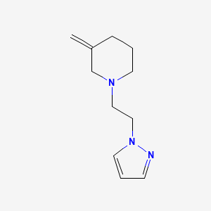 molecular formula C11H17N3 B2694337 3-Methylidene-1-(2-pyrazol-1-ylethyl)piperidine CAS No. 2034551-04-5