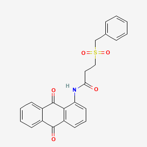 molecular formula C24H19NO5S B2694340 3-(benzylsulfonyl)-N-(9,10-dioxo-9,10-dihydroanthracen-1-yl)propanamide CAS No. 923386-57-6