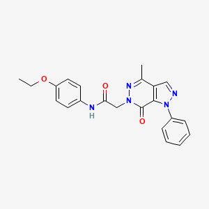 molecular formula C22H21N5O3 B2694342 N-(4-ethoxyphenyl)-2-(4-methyl-7-oxo-1-phenyl-1H-pyrazolo[3,4-d]pyridazin-6(7H)-yl)acetamide CAS No. 955780-90-2