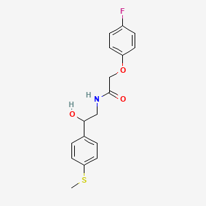 molecular formula C17H18FNO3S B2694344 2-(4-氟苯氧基)-N-(2-羟基-2-(4-(甲硫基)苯基)乙基)乙酰胺 CAS No. 1448133-49-0