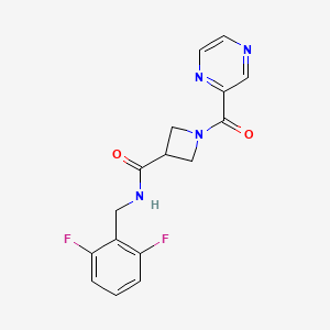 N-(2,6-difluorobenzyl)-1-(pyrazine-2-carbonyl)azetidine-3-carboxamide
