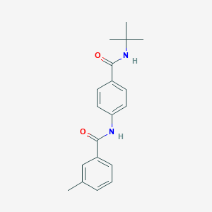 molecular formula C19H22N2O2 B269435 N-{4-[(tert-butylamino)carbonyl]phenyl}-3-methylbenzamide 