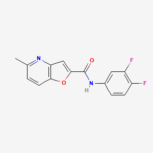 molecular formula C15H10F2N2O2 B2694360 N-(3,4-difluorophenyl)-5-methylfuro[3,2-b]pyridine-2-carboxamide CAS No. 941969-47-7