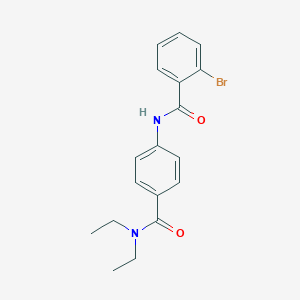 molecular formula C18H19BrN2O2 B269437 2-bromo-N-{4-[(diethylamino)carbonyl]phenyl}benzamide 