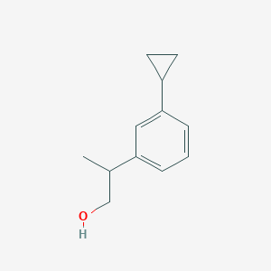 molecular formula C12H16O B2694372 2-(3-Cyclopropylphenyl)propan-1-ol CAS No. 2248406-56-4