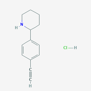 2-(4-Ethynylphenyl)piperidine;hydrochloride
