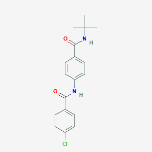 molecular formula C18H19ClN2O2 B269438 N-(tert-butyl)-4-[(4-chlorobenzoyl)amino]benzamide 