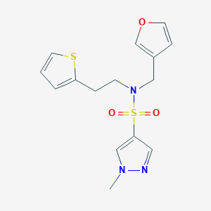 N-(furan-3-ylmethyl)-1-methyl-N-(2-(thiophen-2-yl)ethyl)-1H-pyrazole-4-sulfonamide