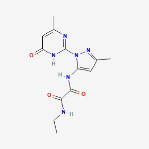 N1-ethyl-N2-(3-methyl-1-(4-methyl-6-oxo-1,6-dihydropyrimidin-2-yl)-1H-pyrazol-5-yl)oxalamide