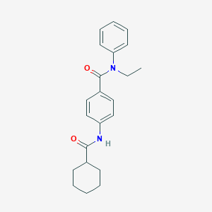 molecular formula C22H26N2O2 B269440 4-[(cyclohexylcarbonyl)amino]-N-ethyl-N-phenylbenzamide 