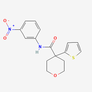 N-(3-nitrophenyl)-4-thiophen-2-yloxane-4-carboxamide