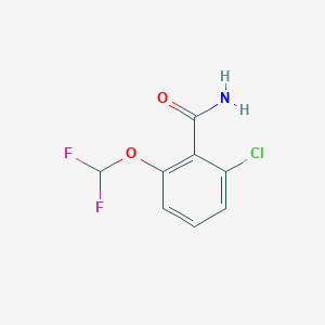 molecular formula C8H6ClF2NO2 B2694415 2-Chloro-6-(difluoromethoxy)benzamide CAS No. 1807261-07-9