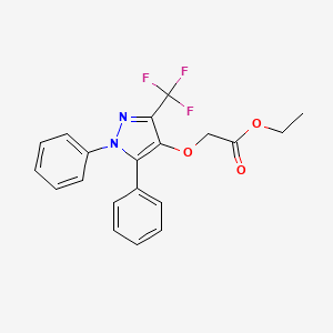ethyl 2-{[1,5-diphenyl-3-(trifluoromethyl)-1H-pyrazol-4-yl]oxy}acetate