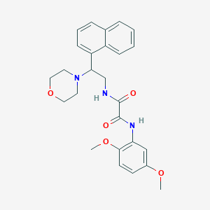 molecular formula C26H29N3O5 B2694428 N1-(2,5-dimethoxyphenyl)-N2-(2-morpholino-2-(naphthalen-1-yl)ethyl)oxalamide CAS No. 941977-39-5